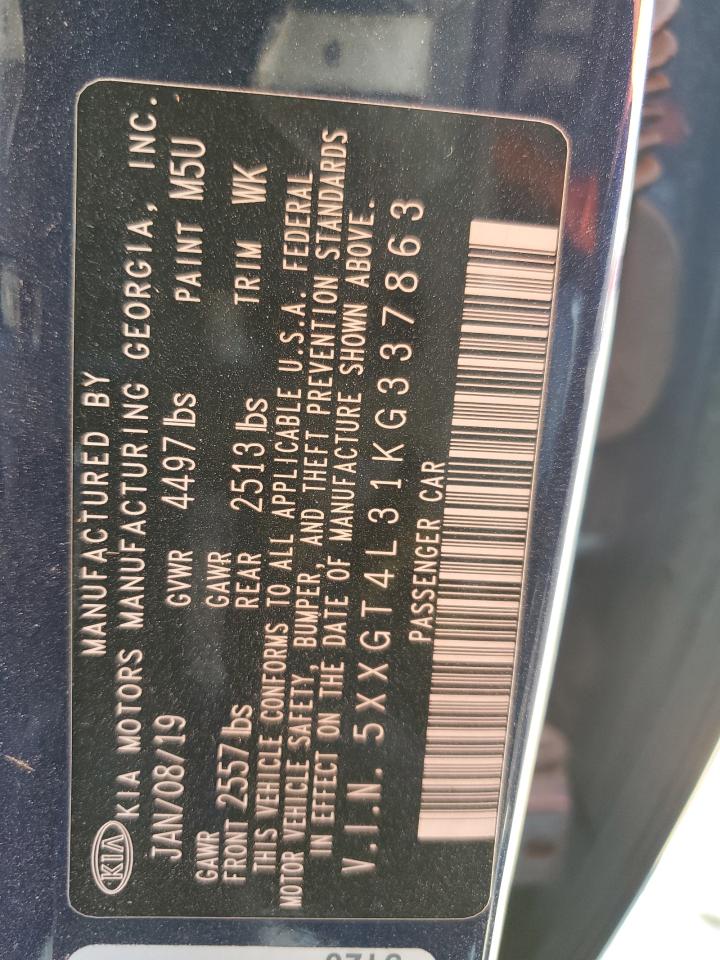 5XXGT4L31KG337863 2019 Kia Optima Lx