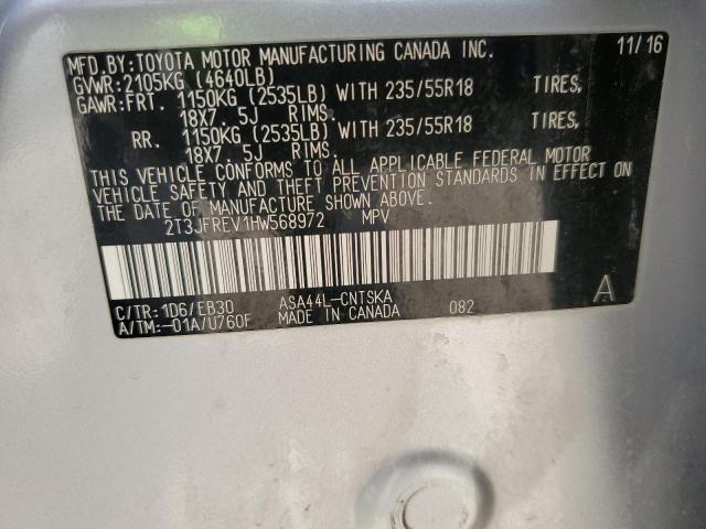 2017 Toyota Rav4 Se VIN: 2T3JFREV1HW568972 Lot: 58468834