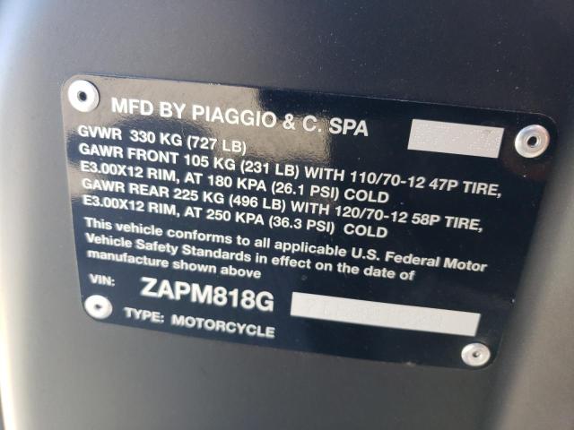 2020 VESPA SPIRIT 150 ZAPM818G7L5801628