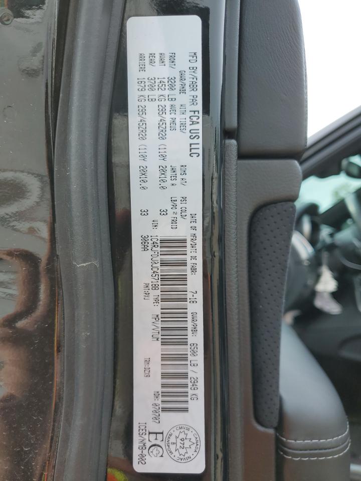 1C4RJFDJ0JC457188 2018 Jeep Grand Cherokee Srt-8