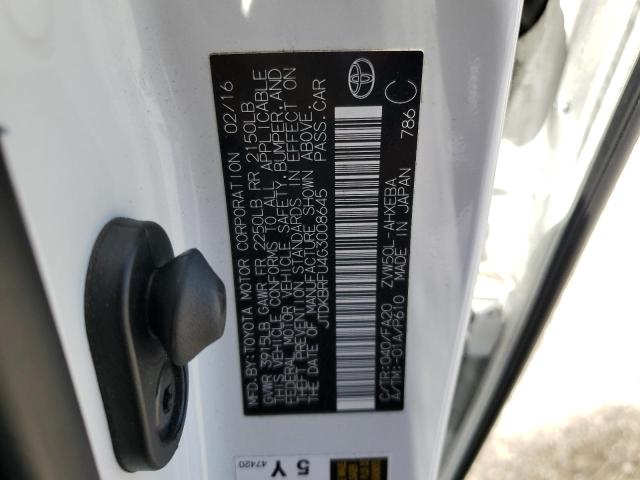 2016 Toyota Prius VIN: JTDKBRFU4G3008645 Lot: 60474624