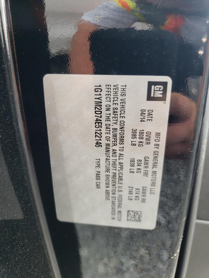 1G1YM2D74E5122146 2014 Chevrolet Corvette Stingray Z51 3Lt