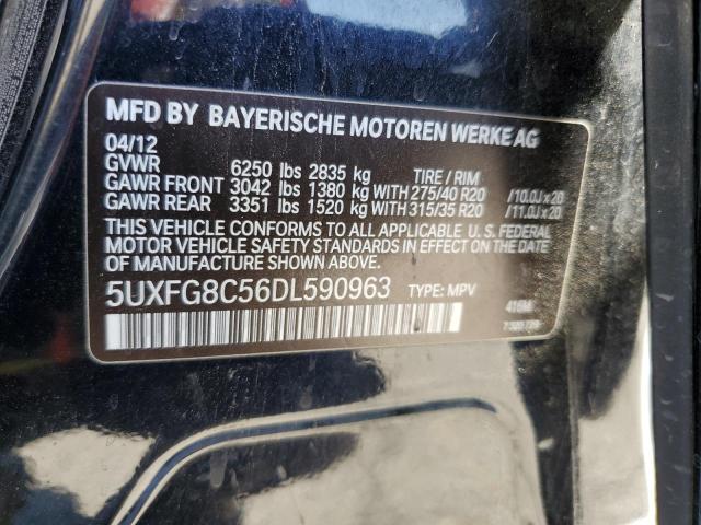 VIN 5UXFG8C56DL590963 2013 BMW X6, Xdrive50I no.12