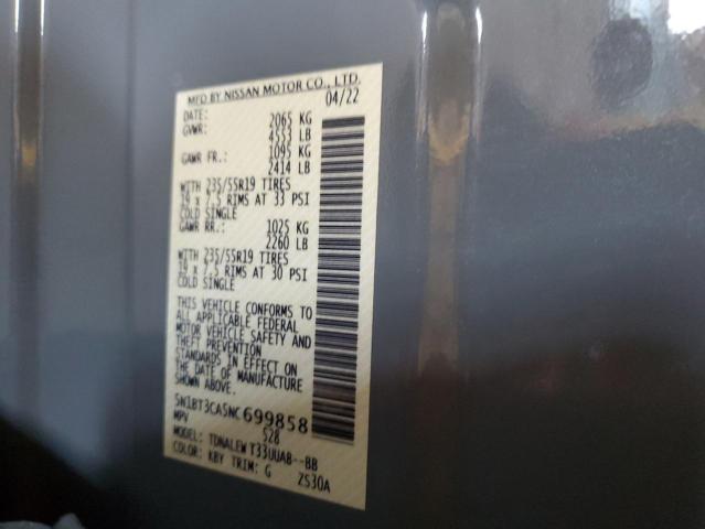 2022 Nissan Rogue Sl VIN: 5N1BT3CA5NC699858 Lot: 57938444