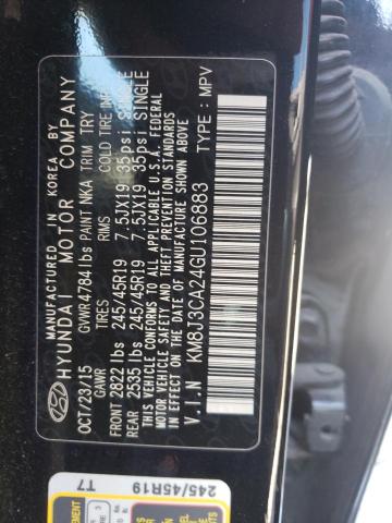 2016 Hyundai Tucson Limited VIN: KM8J3CA24GU106883 Lot: 58071904