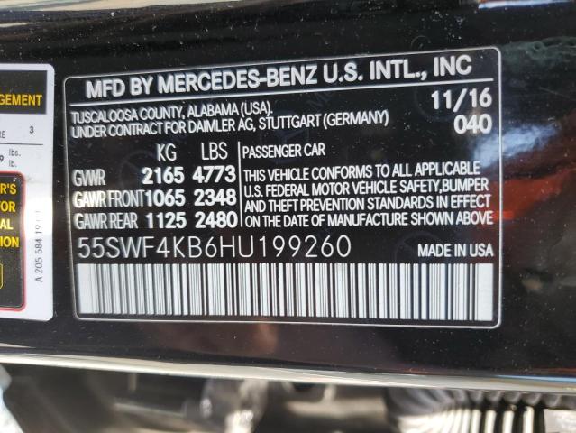 VIN 55SWF4KB6HU199260 2017 Mercedes-Benz C-Class, 3... no.13