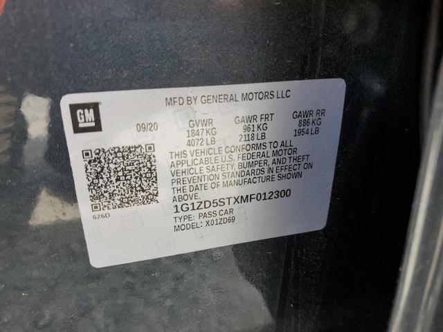 2021 CHEVROLET MALIBU LT - 1G1ZD5STXMF012300