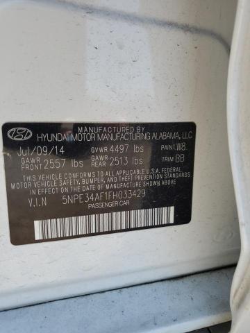 2015 Hyundai Sonata Sport VIN: 5NPE34AF1FH033429 Lot: 60650464