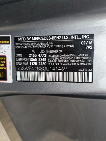 2016 Mercedes-Benz C 300 4Matic VIN: 55SWF4KB8GU141469 Lot: 58952214