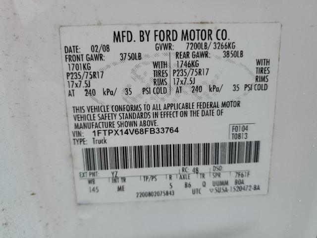 1FTPX14V68FB33764 | 2008 Ford f150