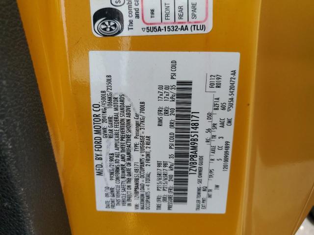 2011 Ford Mustang VIN: 1ZVBP8AM9B5148171 Lot: 60924474