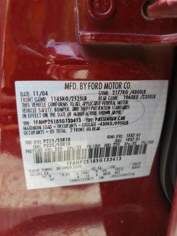 2005 Ford Five Hundred Limited VIN: 1FAHP25185G133413 Lot: 58384824