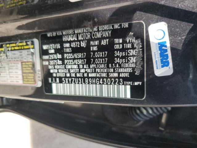 5XYZU3LB9HG430223 2017 HYUNDAI SANTA FE - Image 12