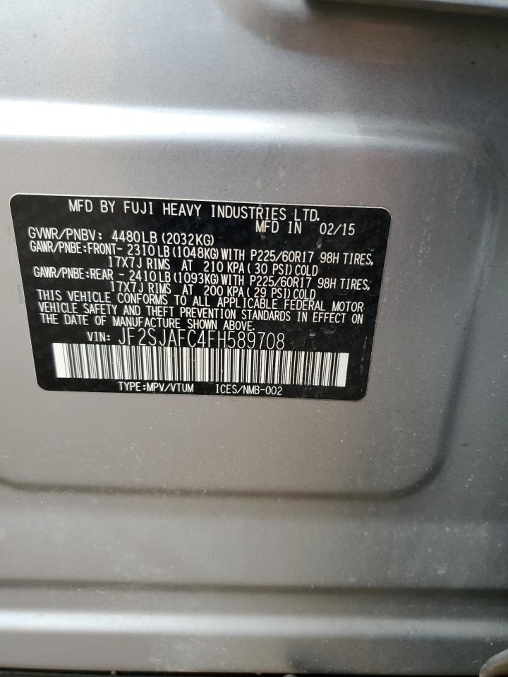 JF2SJAFC4FH589708 2015 Subaru Forester 2.5I Premium