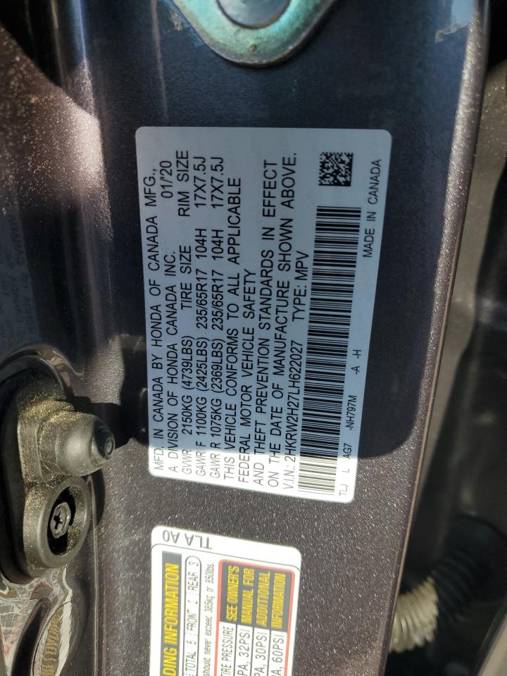 2HKRW2H27LH622027 2020 Honda Cr-V Lx