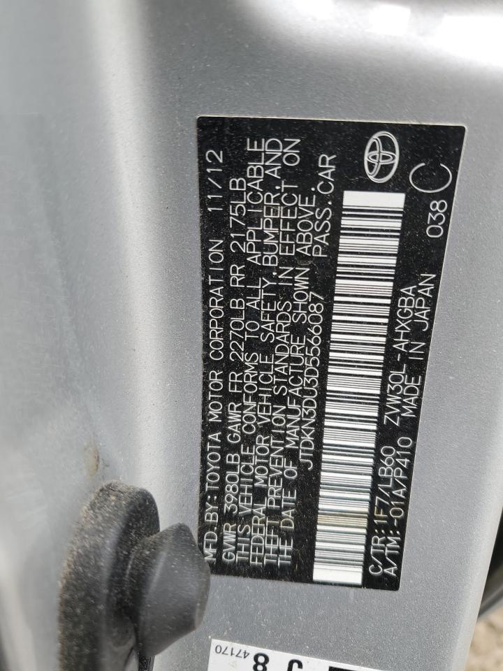 JTDKN3DU3D5566087 2013 Toyota Prius