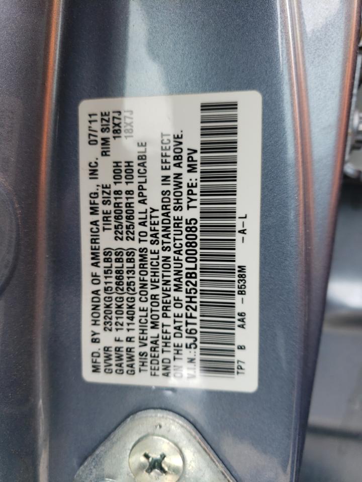 5J6TF2H52BL008085 2011 Honda Accord Crosstour Exl