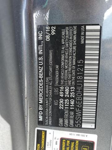 2017 MERCEDES-BENZ C 43 - 55SWF6EB0HU181215