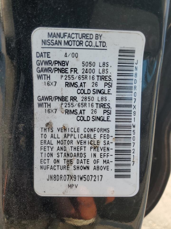 JN8DR07X91W507217 2001 Nissan Pathfinder Le