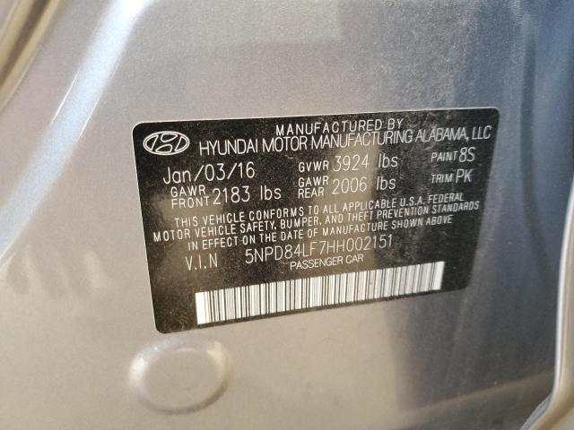 2017 HYUNDAI ELANTRA SE - 5NPD84LF7HH002151