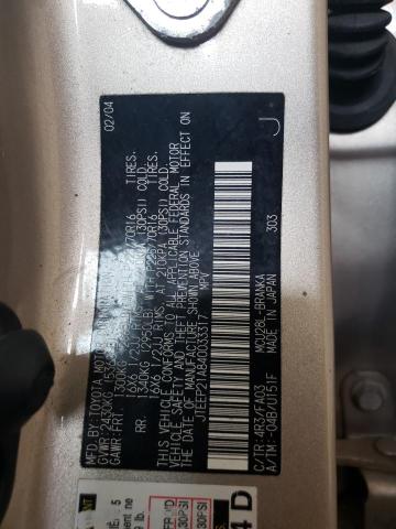 2004 Toyota Highlander VIN: JTEEP21A840033317 Lot: 59376564