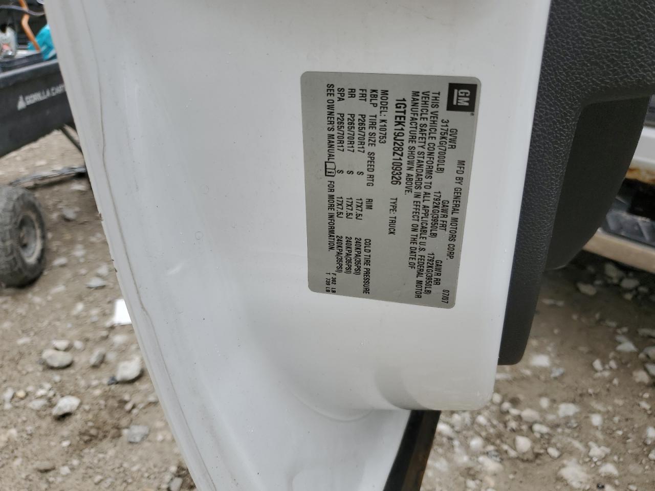 1GTEK19J28Z109326 2008 GMC Sierra K1500