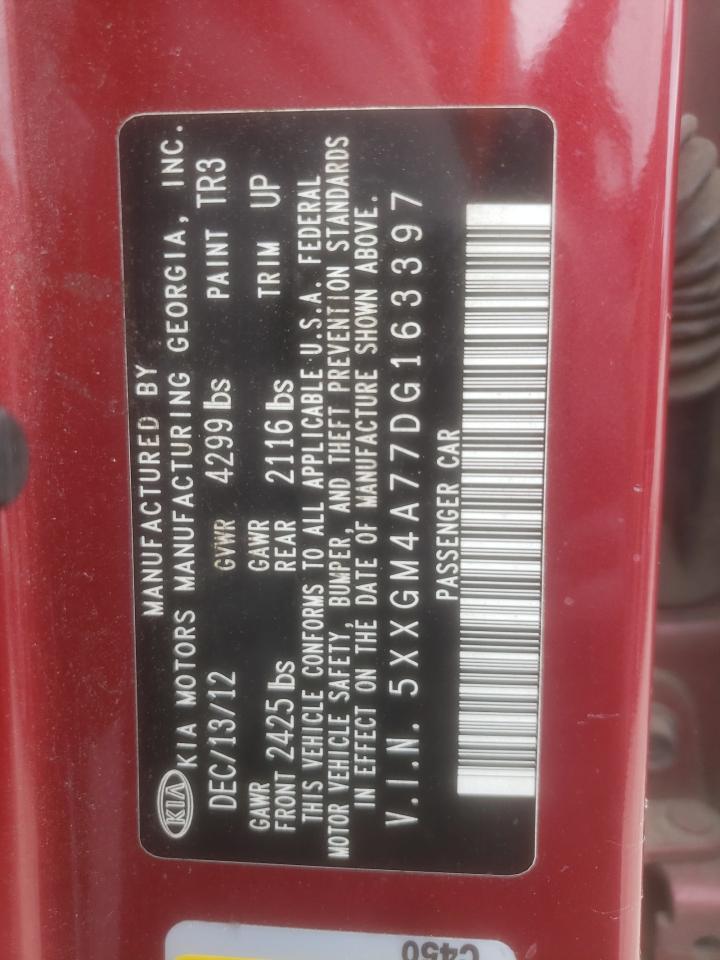 5XXGM4A77DG163397 2013 Kia Optima Lx