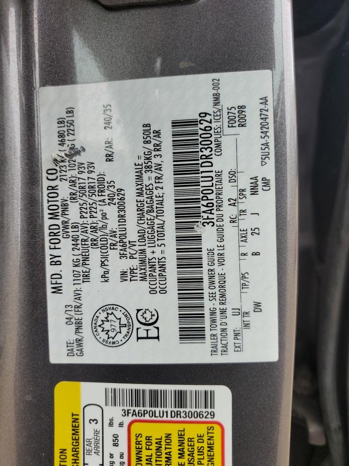 3FA6P0LU1DR300629 2013 Ford Fusion Se Hybrid