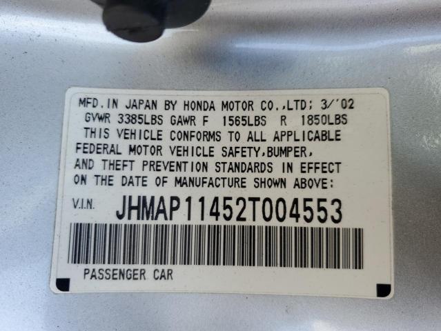 2002 Honda S2000 VIN: JHMAP11452T004553 Lot: 60513514