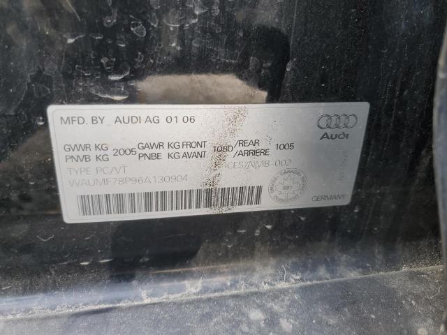 2006 Audi A3 2.0 Sport VIN: WAUMF78P96A130904 Lot: 58210584