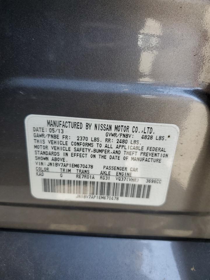 JN1BV7AP1EM670478 2014 Infiniti Q50 Base