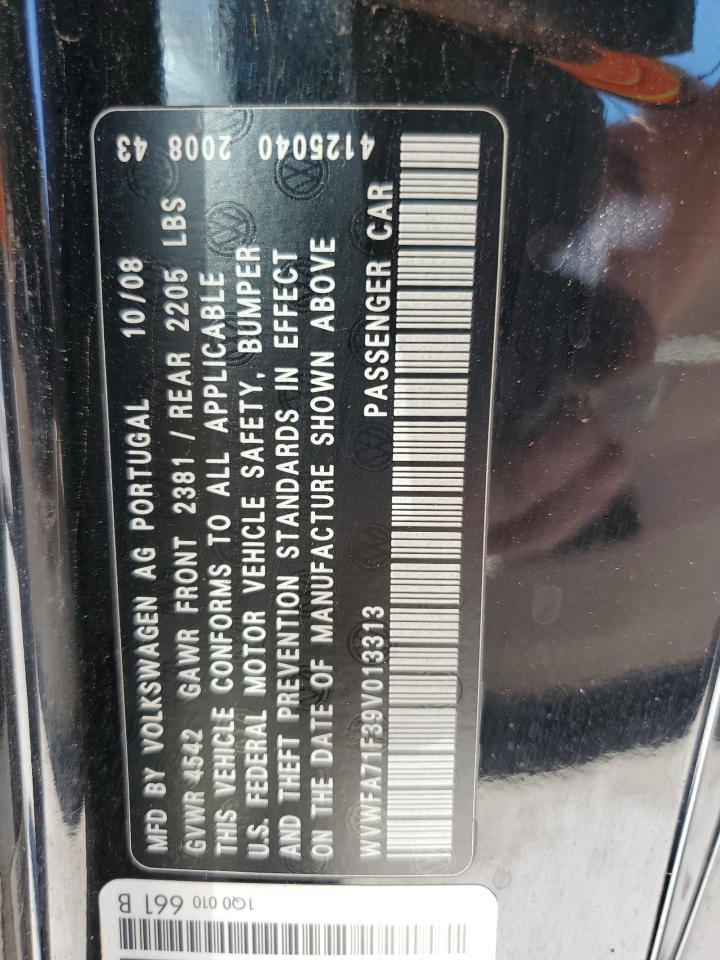 WVWFA71F39V013313 2009 Volkswagen Eos Lux