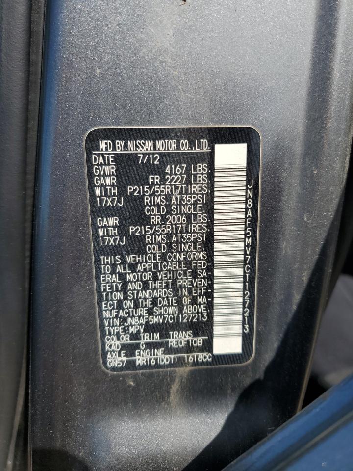 JN8AF5MV7CT127213 2012 Nissan Juke S