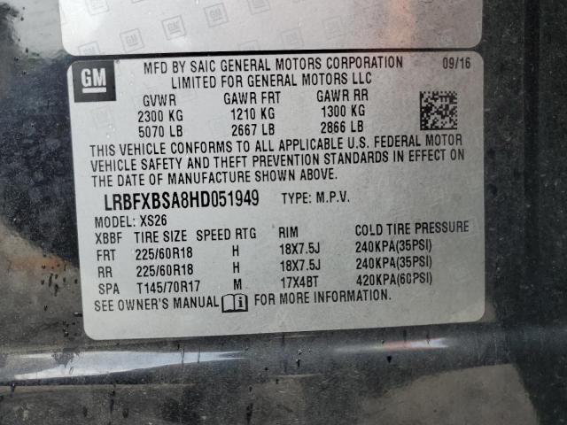 2017 BUICK ENVISION E - LRBFXBSA8HD051949