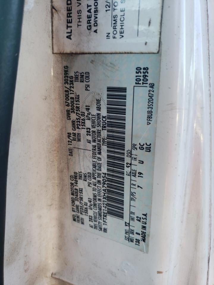 1FTRE1421XHA79054 1999 Ford Econoline E150 Van