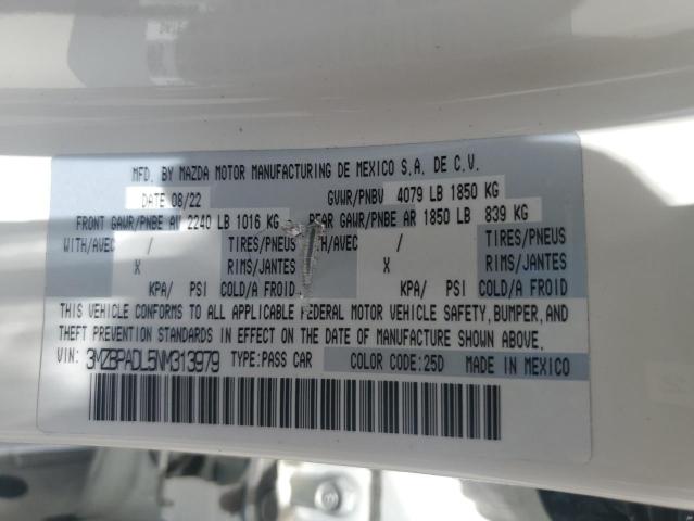 2022 Mazda 3 Premium VIN: 3MZBPADL5NM313979 Lot: 59743124