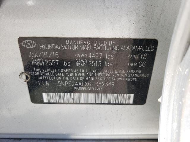 5NPE24AFXGH382349 | 2016 Hyundai sonata se