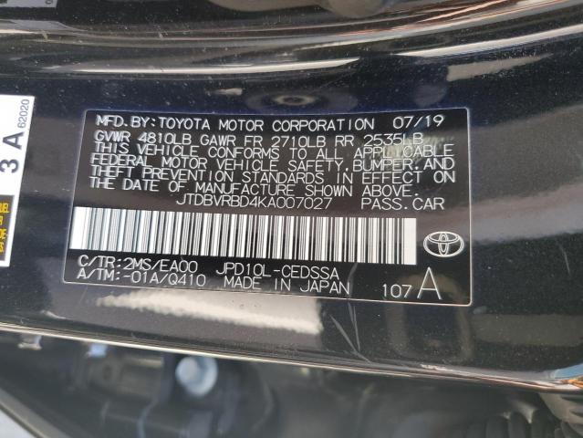 2019 Toyota Mirai VIN: JTDBVRBD4KA007027 Lot: 60352054