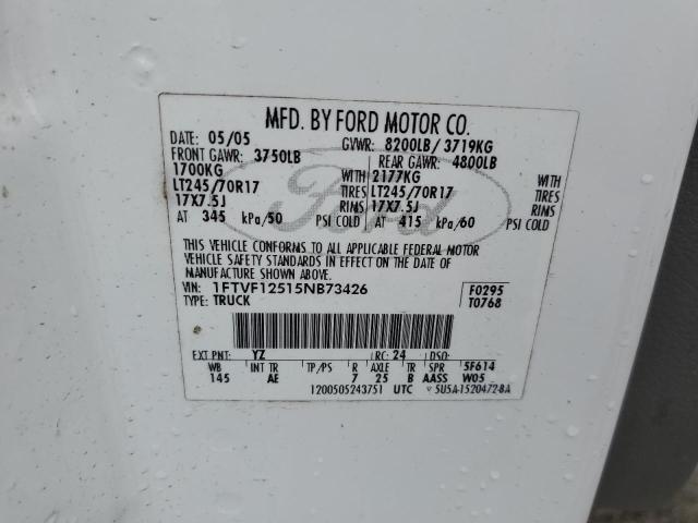 2005 Ford F150 VIN: 1FTVF12515NB73426 Lot: 58740214