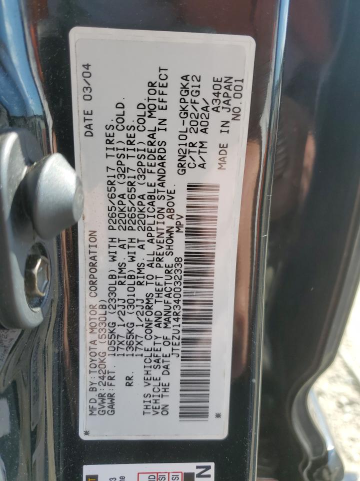 JTEZU14R340032338 2004 Toyota 4Runner Sr5