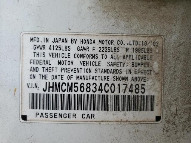 2004 Honda Accord Ex VIN: JHMCM56834C017485 Lot: 60885214