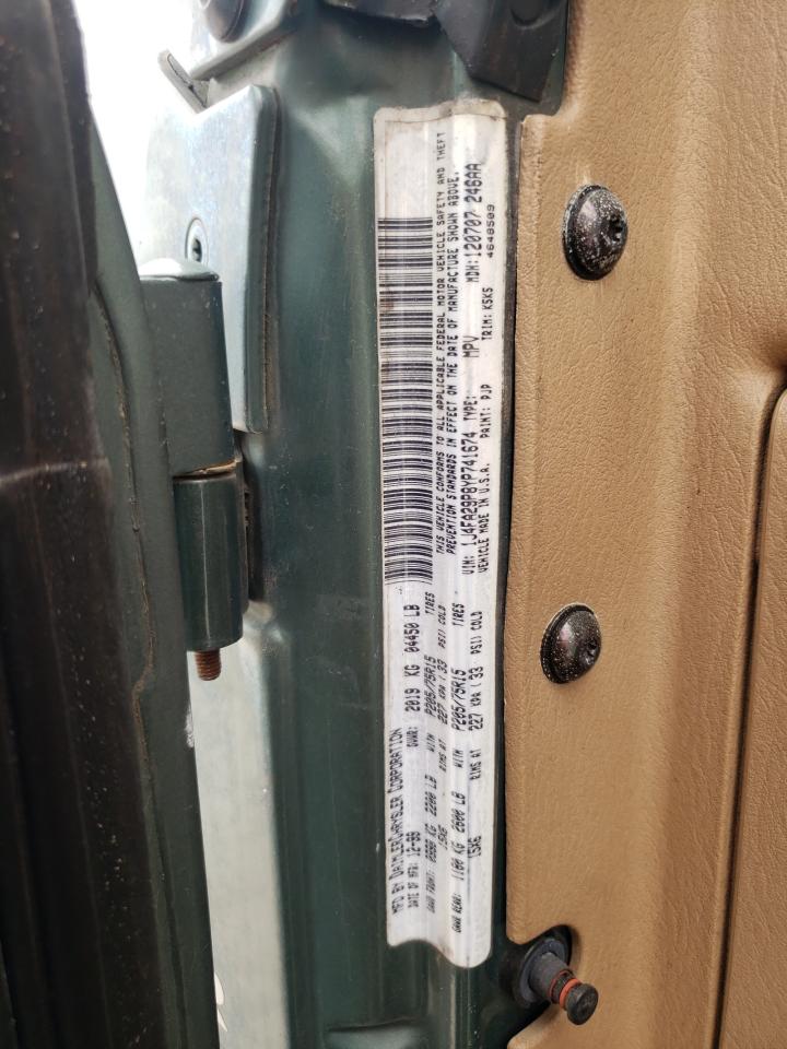 1J4FA29P8YP741674 2000 Jeep Wrangler / Tj Se