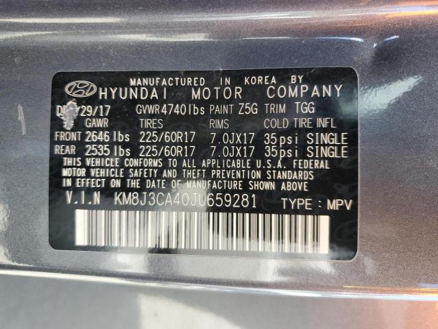 KM8J3CA40JU659281 2018 Hyundai Tucson Sel