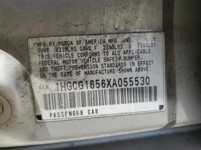 1999 Honda Accord Ex VIN: 1HGCG1656XA055530 Lot: 60246514