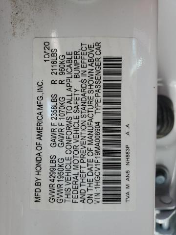 1HGCV1F19MA006904 Honda Accord LX 13