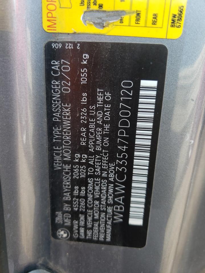 WBAWC33547PD07120 2007 BMW 328 Xi