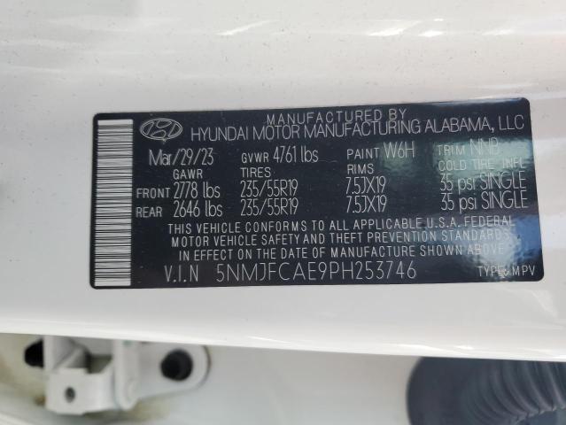 2023 Hyundai Tucson Sel VIN: 5NMJFCAE9PH253746 Lot: 58625564