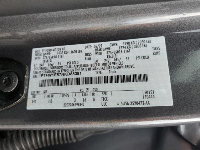 2022 FORD 150 1FTFW1E57NKD88391