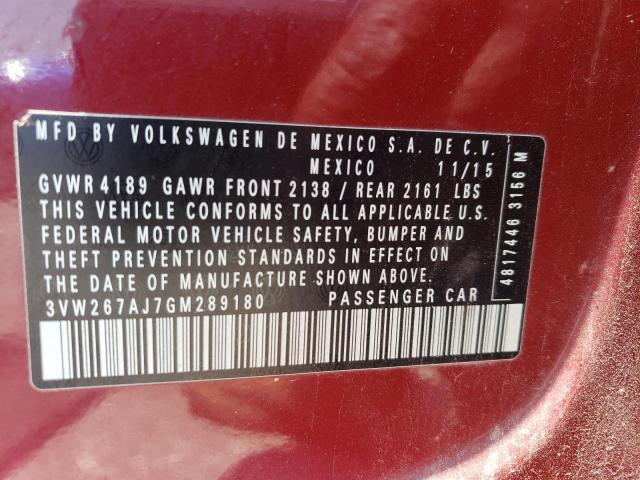 2016 VOLKSWAGEN JETTA S - 3VW267AJ7GM289180