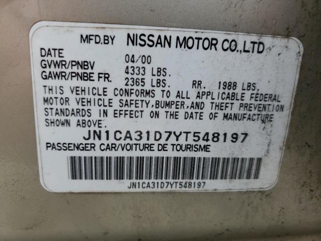 2000 Nissan Maxima Gle VIN: JN1CA31D7YT548197 Lot: 60331814